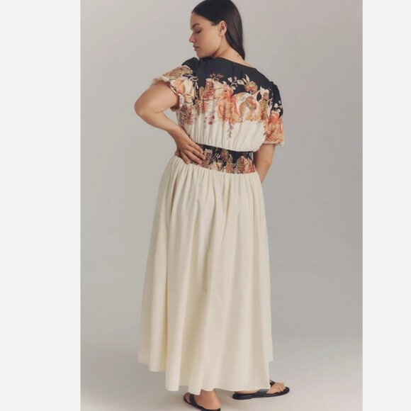 Anthropologie The heynasreen Katerina Button-Front Dress Floral Size M NWT - Picture 7 of 9